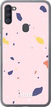 Samsung Galaxy A11 Hoesje Transparant TPU Case - Terrazzo N°8 #ffffff