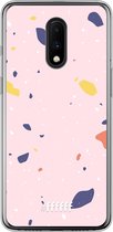 OnePlus 7 Hoesje Transparant TPU Case - Terrazzo N°8 #ffffff