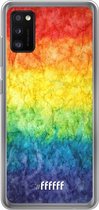 Samsung Galaxy A41 Hoesje Transparant TPU Case - Rainbow Veins #ffffff