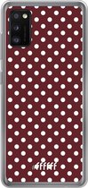 Samsung Galaxy A41 Hoesje Transparant TPU Case - Burgundy Dots #ffffff