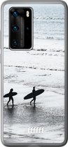 Huawei P40 Pro Hoesje Transparant TPU Case - Surfing #ffffff