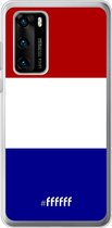 Huawei P40 Hoesje Transparant TPU Case - Nederlandse vlag #ffffff