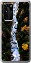 Huawei P40 Hoesje Transparant TPU Case - Forest River #ffffff