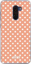 Xiaomi Pocophone F1 Hoesje Transparant TPU Case - Peachy Dots #ffffff