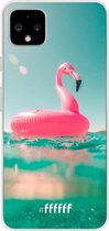 Google Pixel 4 XL Hoesje Transparant TPU Case - Flamingo Floaty #ffffff