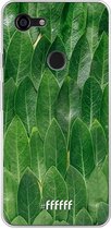 Google Pixel 3 XL Hoesje Transparant TPU Case - Green Scales #ffffff