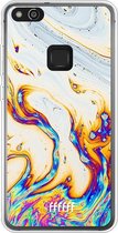 Huawei P10 Lite Hoesje Transparant TPU Case - Bubble Texture #ffffff