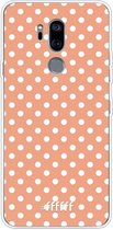 LG G7 ThinQ Hoesje Transparant TPU Case - Peachy Dots #ffffff