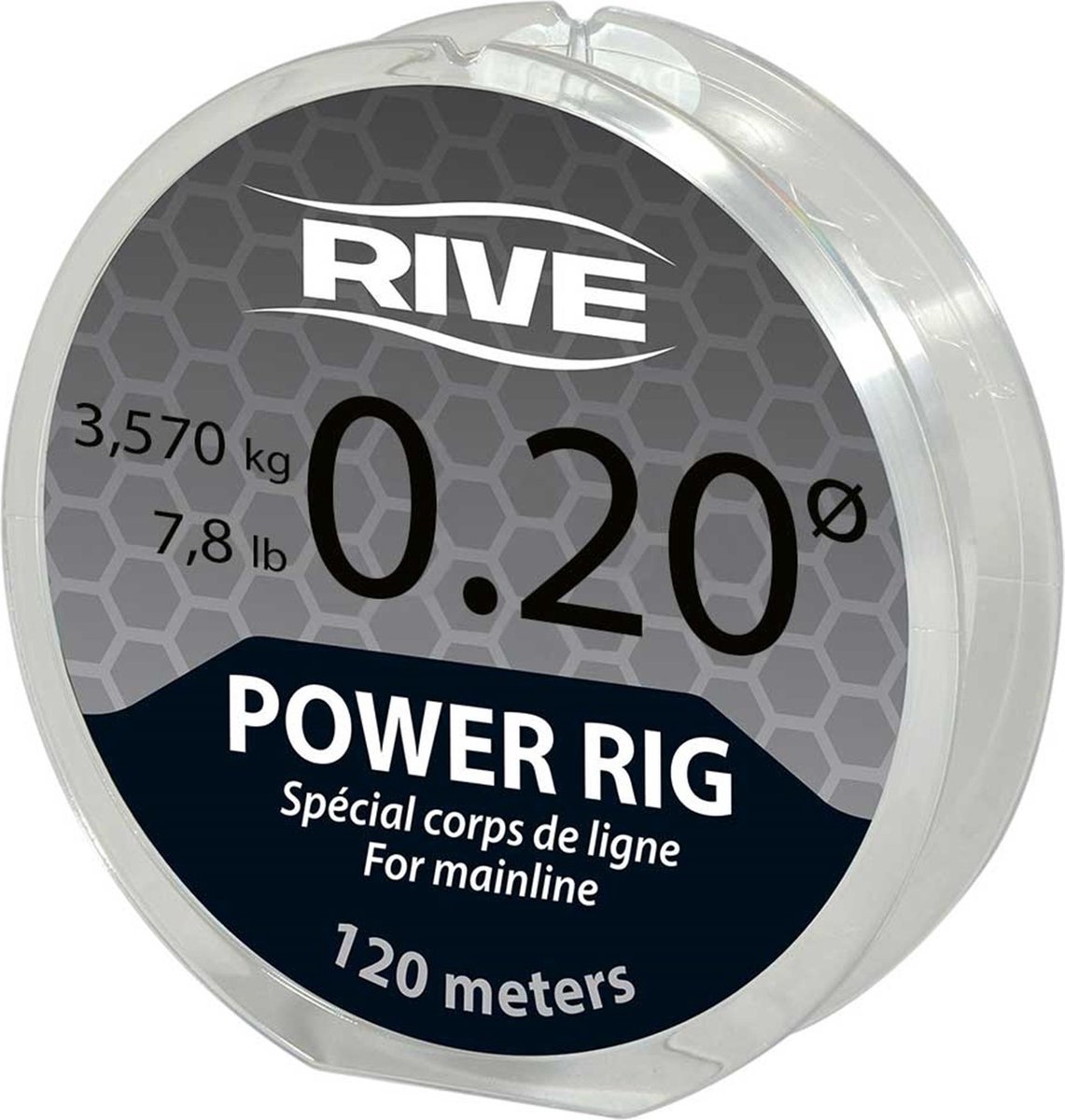Ligne Rive Power Rig, 0,20 mm, 120m, Transparent