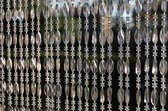 Casa Rideau de porte Rideau de perles Dijon 3 90x210cm gris-transparent