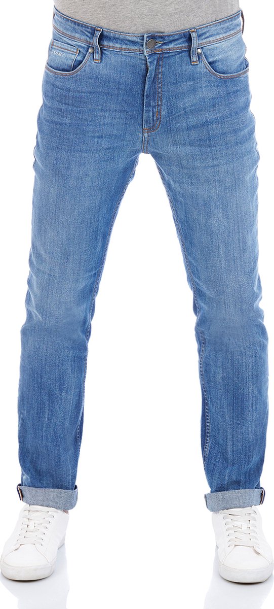 DENIMFY Heren Jeans Broeken DFMiro regular/straight Fit Blauw Volwassenen Denim Jeansbroek