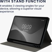 kwmobile hoes geschikt voor Samsung Galaxy Tab S9 - Slanke tablethoes met standaard - Tablet cover in antraciet / zwart