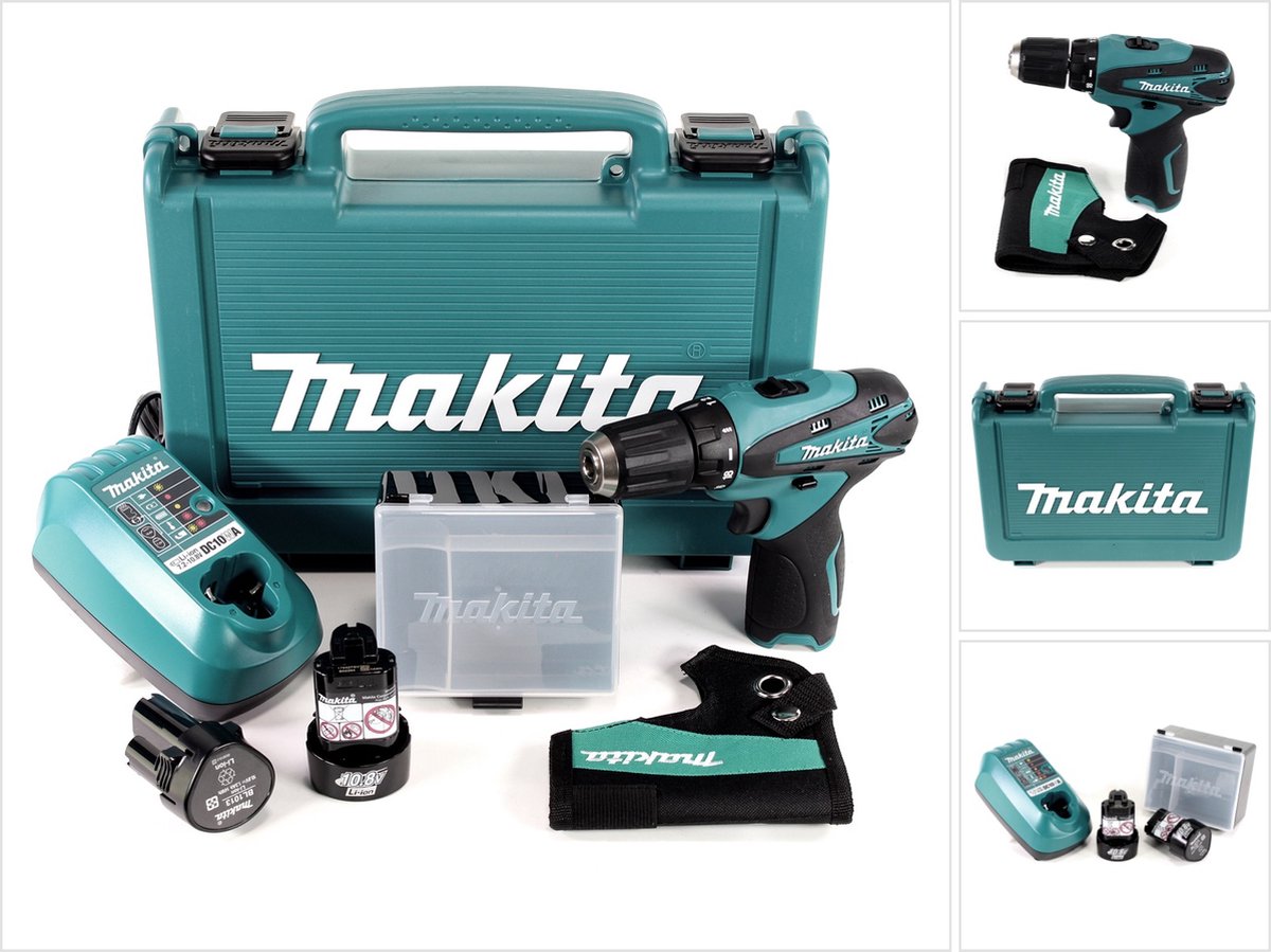 Makita DF330DWE 10,8V Accuboormachine met 2 Accu's thumbnail 2