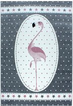 Flycarpets Flycarpets - Kids Kinderkamer Flamingo Roze Vloerkleed - 200x290 cm