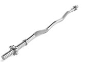 Halterstang - Barbell - Halter - Curlstang - Curl Bar - 7 kg - Staal - Zilver - 160 x 3 x 3 cm