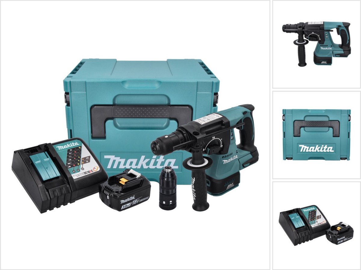 Makita DHR 243 RF1J accuboormachine 18 V 2,0 J SDS plus Brushless + 1x accu 3,0 Ah + oplader + Makpac