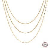 Soraro 3-Delige Minimalist Ketting Set | Minimaliste Kettingen Goud | 18K Goldplated | Gouden Ketting | Cadeau voor Haar | Vrouwen Cadeau | Elegante Kettingen