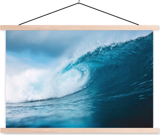Porte-affiche avec affiche - Affiche scolaire - Mer - Golf - Surf - 60x40 cm - lattes vierges