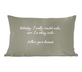 Sierkussens - Kussentjes Woonkamer - 50x30 cm - Quotes - Spreuken - Yesterday, I really wanted sushi - Sushi lover
