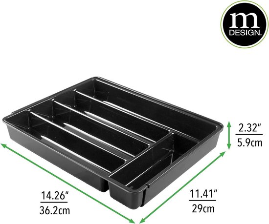 KitchenEdge Besteklade en gebruiksvoorwerp organizer voor keukenladen, uitbreidbaar tot 33 inch breed, 11 compartimenten, 100% bamboe