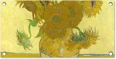 Tuinposter Zonnebloemen - Vincent van Gogh - 60x30 cm - Tuindoek - Buitenposter