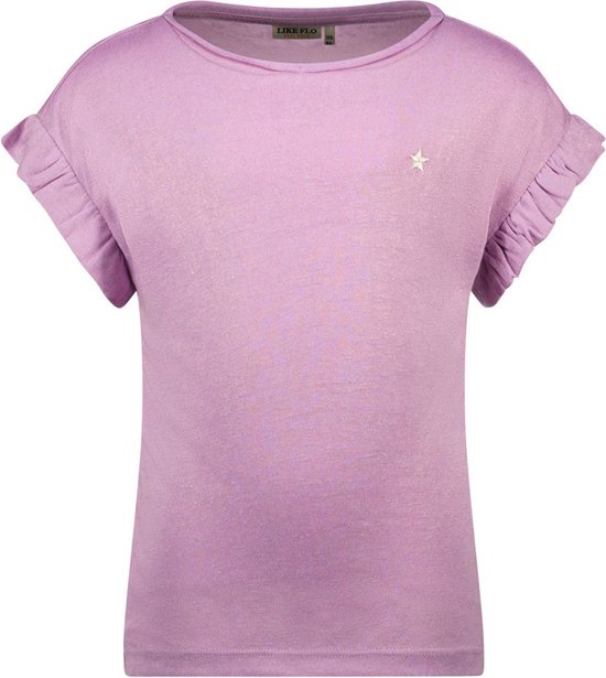 Meisjes t-shirt slub metallic - Lilac