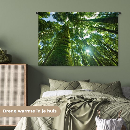 Tapisserie Jungle - Jungle tropicale en Asie Tapisserie coton 150x100 cm - Tapisserie avec photo