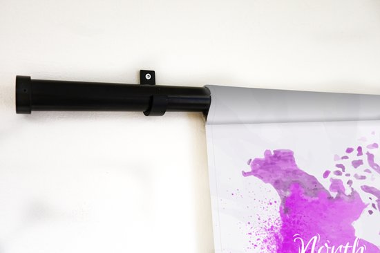 Tapisserie - Tapisserie - Wereldkaart - Rose - Huile - 90x60 cm - Tapisserie