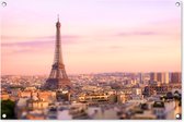 Tuinposters buiten Parijs - Eiffeltoren - Lucht - 90x60 cm - Tuindoek - Buitenposter