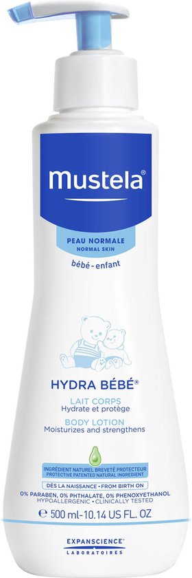 Foto: Mustela hydra b b lichaamsmelk met bio avocado 500ml normale huid baby