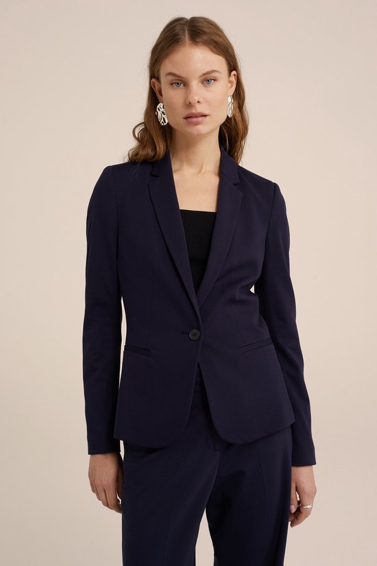 WE Fashion Dames getailleerde jersey stretch blazer