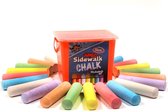 Chalk City Stoepkrijt Voor Kinderen - 20 Stuks 7 Verschillende Kleuren - Wasbaar Jumbo Krijt Niet Giftig - Kinderen & Peuters Om Buiten Te Spelen En Te Tekenen