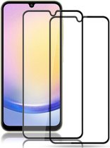 Full-Cover Tempered Glass Duo-Pack - Geschikt voor Samsung Galaxy A25 Screen Protector - Zwart