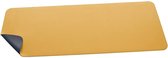 Sigel bureauonderlegger - 80 x 30 cm - geel/grijs - dubbelzijdig - SI-SA601
