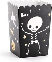 Halloween - Popcorn doosjes BOO! - 6 stuks 7 x 7 x 12. 5 cm