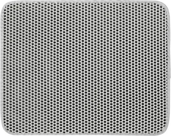 Nivard Tapis de litière pour chat - Tapis Chats - Collecteur de grains - Tapis de nettoyage Bac à litière pour chat - Tapis de sortie de bac à litière - Tapis de bac à litière - Tapis de litière pour Cat - Antidérapant - Grijs - 30x30cm