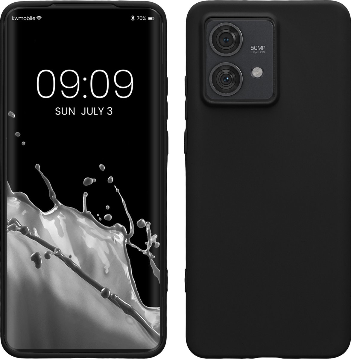 kwmobile telefoonhoesje geschikt voor Motorola Edge 40 Neo - Hoesje voor smartphone - Back cover in mat zwart