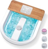 Wellness-voetenbad met bruiswerking met waterverwarming en schakelbare verlichting, geïntegreerd roterend pedicurestation, ontspannende vibratie en bubbelmassage