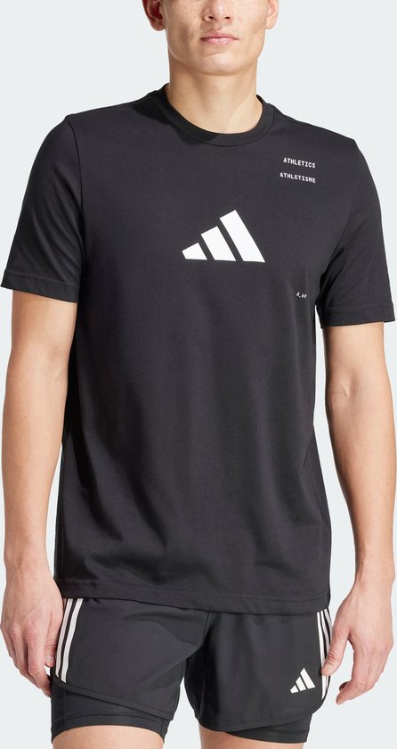 adidas Performance Athletics Category Graphic T-shirt - Heren - Zwart- L