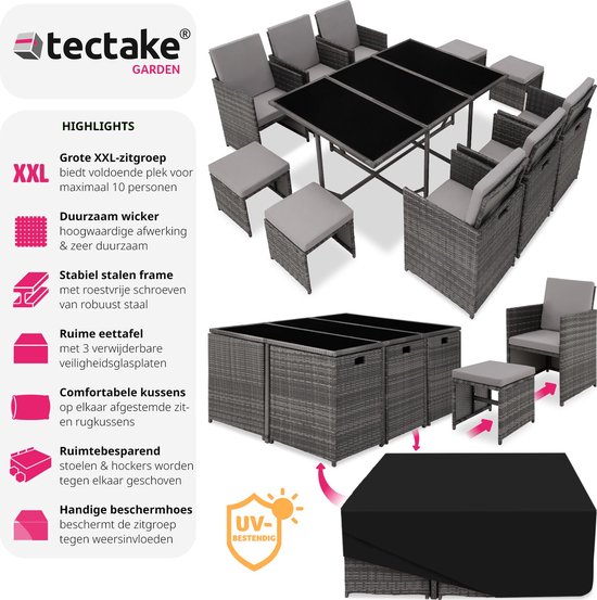 Tectake® Outdoor Wicker Zitgroep Meubel Voor 2 Personen, 3 Delig Bistroset Balkonmeubel Tuinmeubelset Met Stoelen Tafel Kleine Weerbestendige Set Tuin Balkon Terras Naturel 1873131504 Tectake® Outdoor Wicker Zitgroep Meubel Voor 2 Personen, 3 Delig Bistroset Balkonmeubel Tuinmeubelset Met Stoelen Tafel Kleine Weerbestendige Set Tuin Balkon Terras Naturel 1873131504