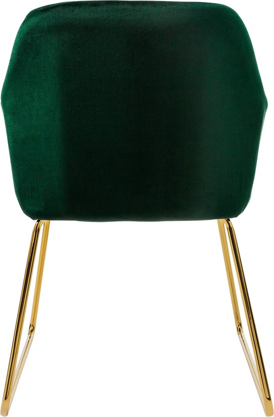 Rendez-Vous Déco – Lot de 2 chaises en velours vert d'eau – Design scandinave moderne – Hauteur d'assise 47 cm – Pieds en métal imitation bois