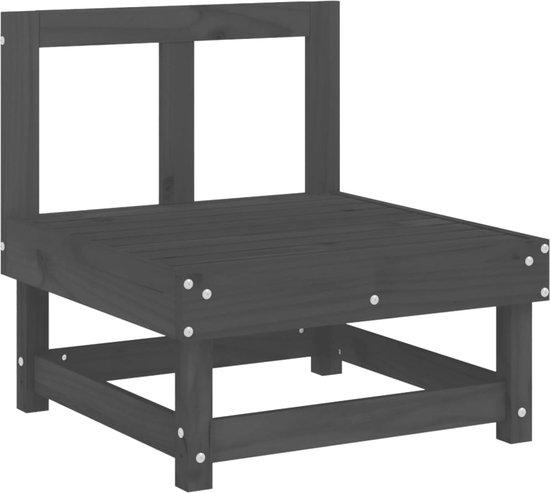 vidaXL - Banc de centre de jardin - solide - bois de pin - gris