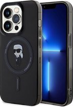 Karl Lagerfeld iPhone 15 Pro Max Hardcase hoesje – Magsafe compatible – Ikonik – Zwart