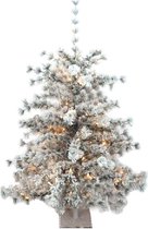Sapin de Noël artificiel Wintervalley Arbres avec neige et éclairage 120 cm
