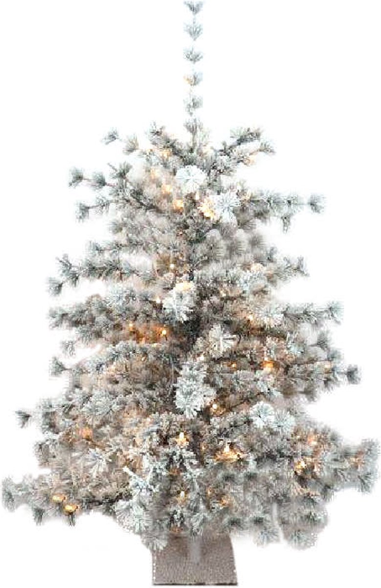 Wintervalley Trees - Kunstkerstboom Ludvig met LED verlichting - 95x120cm - Besneeuwd