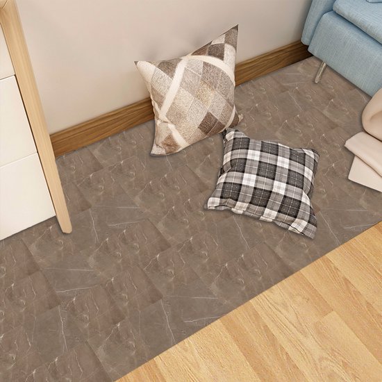 Ulticool Décoration Autocollant carrelages - Beige Marbre Sépia Marron - Stickers muraux - 15x15 cm - 15 pièces Autocollants Carrelage Adhésif - Carrelage Autocollant - Sticktiles - Salle de Bain - Cuisine