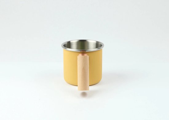 Kampeer mok - beker van roestvrĳ staal - kalas serie - 400ml - kleur geel — afbeelding 4