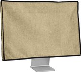 kwmobile stoffen beschermhoes voor monitor - geschikt voor 24-26" Monitor - Afdekhoes van linnen - In beige
