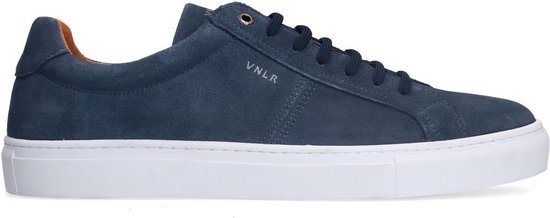 Van Lier - Heren - Blauwe suède sneakers