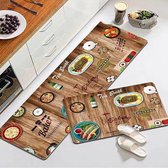 Hoimlm Keukentapijt, set van 2, antislip, waterabsorberend, olieabsorberend, stofdicht, keukentapijt, vloermat voor binnen (hamburger, 40 x 60 40 x 120 cm